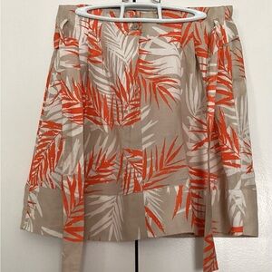 Sandro linen skirt tropical orange size 6